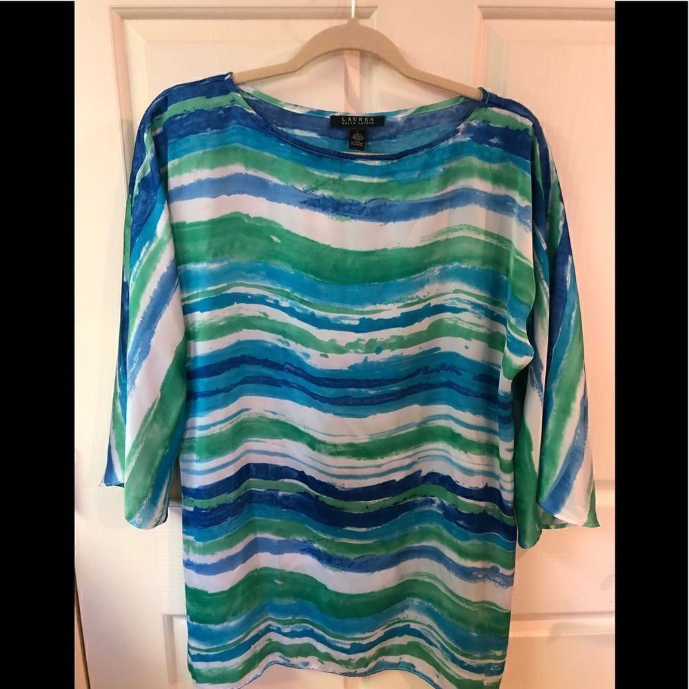 Lauren Ralph Lauren watercolor tunic top